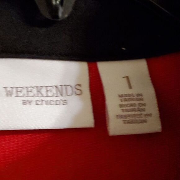 WEEKEND BY CHICO'S Pullover active shirt 1 red - Picture 2 of 7